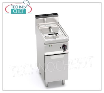 TECHNOCHEF - FREIDORA ELÉCTRICA SOBRE MUEBLE, MEJORADA, 1 CUBA de lt.10, Mod.E7F10-4MS FREIDORA ELÉCTRICA sobre ARMARIO, BERTOS, Línea MACROS 700, Serie TURBO - ALTA POTENCIA, 1 CUBA 10 litros, versión MEJORADA, V.400/3+N, Kw.9,00, Peso 39 Kg, dim.mm.400x700x900h