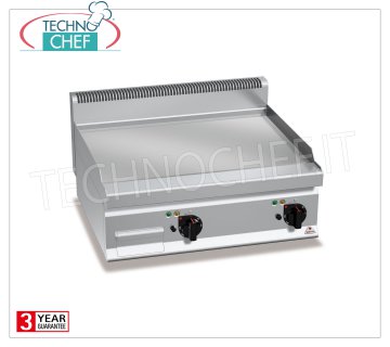PLANCHA ELÉCTRICA de PLACA LISA en MULTIPAN, módulo TOP, modelo E7FL8BP-2 PLANCHA ELÉCTRICA de PLACA LISA, BERTOS, Línea MACROS 700, Serie POWERED MULTIPAN, módulo DOBLE SUPERIOR con ZONA DE COCCIÓN 795x500 mm, MANDOS INDEPENDIENTES, V.400/3+N, Kw.9,6, Peso 71 Kg, dim. mm. 800x700x290h