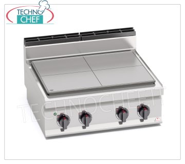 TECHNOCHEF - COCINA ELÉCTRICA DE SUPERFICIE SÓLIDA, Kw.9, Mod.E7TPB COCINA ELÉCTRICA DE SUPERFICIE SÓLIDA, BERTOS, Línea MACROS 700, Serie ALTA POTENCIA, 4 ZONAS DE COCCIÓN, CONTROLES INDEPENDIENTES, V.400/3+N, Kw.9,00, Peso 80, dim.mm.800x700x290h