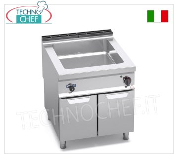 TECHNOCHEF - Baño María Eléctrico Profesional sobre Mueble, Capacidad 2xGN 1/1 + 1xGN 1/3, Mod.E9BM8M BAÑO MARÍA ELÉCTRICO sobre MUEBLE ABIERTO, BERTOS, línea MAXIMA 900, serie CONSTANT, con depósito para 2 contenedores GN 1/1 + 1 contenedor GN 1/3 (excluido), V.230/1, Kw.3,00, Peso 48 Kg, dim.mm.800x900x900h