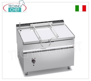 Technochef - Sartén eléctrica basculante motorizada, 120 lt de capacidad, Mod.E9BR12/I+RM Sartén basculante eléctrica, BERTOS, Línea MAXIMA 900, Serie MAXI-120, con cubeta de acero inoxidable de 120 litros, basculante motorizado, V.400/3+N, Kw.14,4, Peso 205 Kg, dim.mm.1200x900x900h