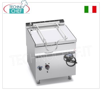 Technochef - Sartén eléctrica basculante manual, capacidad 80 lt, Mod.E9BR8/I Sartén basculante eléctrica, BERTOS, línea MAXIMA 900, serie MAXI-80, con cubeta de acero inoxidable de 80 litros, basculante manual, V.400/3+N, Kw.9,6, Peso 147 Kg, dim.mm.800x900x900h