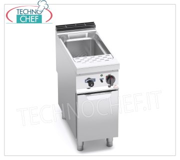 TECHNOCHEF - COCEDOR DE PASTA ELÉCTRICO 1 40 lt. en Móvil, Mod.E9CP40 COCEDOR DE PASTA ELÉCTRICO sobre MÓVIL, BERTO'S, 1 x 40 lt, V.400/3+N, Kw.10,00, Peso 54 Kg, dim.mm.400x900x900h