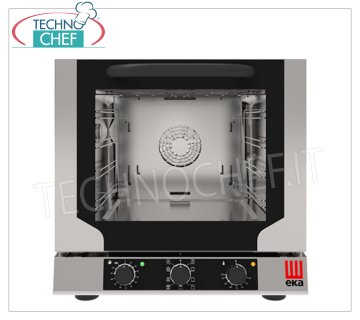 TECNOEKA - HORNO ELÉCTRICO MULTIFUNCIÓN DE CONVECCIÓN, 4 Bandejas mm 429x345, Profesional mod.EKF423NM HORNO ELÉCTRICO MULTIFUNCIÓN DE CONVECCIÓN, cámara de cocción para 4 BANDEJAS de mm.429x345, MANDOS ELECTROMECÁNICOS, V.230/1, Kw.2,6, Peso Kg.36,4, dim.exterior mm.590x709x589h
