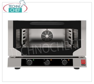 TECNOEKA - HORNO ELÉCTRICO VENTILADO A CONVECCIÓN VAPOR DIRECTO 3 bandejas GN 1/1 (mm 530x325), Profesional - EKF311NUD HORNO ELÉCTRICO DE CONVECCIÓN VENTILADO a VAPOR DIRECTO, con cámara de cocción para 3 BANDEJAS GASTRO-NORM 1/1 (mm 530x325), MANDOS ELECTROMECÁNICOS, V.230/1, Kw.3,7, Peso 44 Kg, dim.mm.784x754x504h