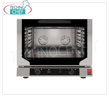 TECNOEKA - Horno eléctrico de convección con grill y humidificador para 4 bandejas de 600x400 mm, mod.EKF464.3NGRILL HORNO ELÉCTRICO VENTILADO DE CONVECCIÓN con GRILL y HUMIDIFICADOR para PASTELERÍA y PANADERÍA, cámara de cocción para 4 BANDEJAS 600x400 mm, MANDOS ELECTROMECÁNICOS, V.400/3+N, Kw.5,2, Peso 52 Kg, dim.mm.784x754x634h