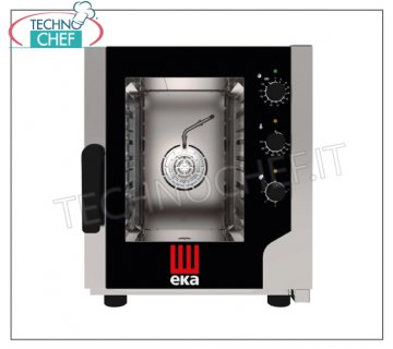 Tecnoeka - HORNO CONVECCIÓN VAPOR Eléctrico para 5 bandejas GN 2/3 (mm 354x325), mod. EKF523NUD HORNO CONVENCIÓN VAPOR Eléctrico Ventilado, Profesional con cámara de cocción para 5 BANDEJAS GASTRO-NORM 2/3 (mm.354x325) MANDOS ELECTROMECÁNICOS, V.230/1, Kw.3,2, Peso Kg.40, dim.exterior mm.550x754x662h