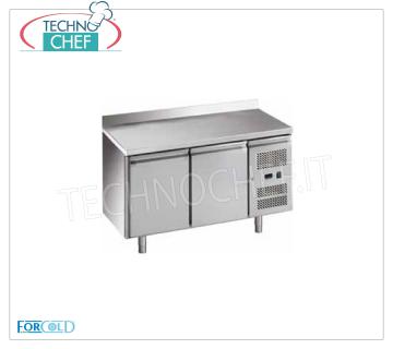 Forcold - Mesa Frigorífica Profesional 2 Puertas con Soporte, Temp. -2 ° / + 8 ° C, lt.282, Mod.G-GN2200TN-FC Mesa Frigorífica 2 Puertas con Bisagra, Professional, capacidad 282 lt, temperatura -2 ° / + 8 ° C, refrigeración ventilada, Gastronorm 1/1, ECOLÓGICO en Clase C, Gas R600a, V.230 / 1, Kw.0,275, Peso 92 Kg, dim.mm.1360x700x950h