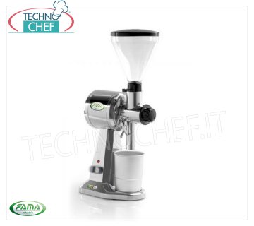 FAMA - Molinillo de café profesional, rendimiento por hora 10 Kg, mod.FCS Molinillo de café profesional, producción horaria Kg.10, Rpm 1400, V.400/3, Kw.0,75, Peso 17 Kg, dim.mm.200x350x720h