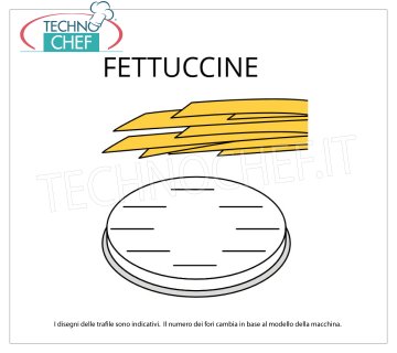 Technochef - TROQUEL FETTUCCINE en ALEACIÓN DE LATÓN-BRONCE