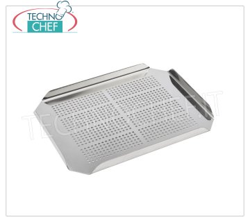 Technochef - FALSO FONDO INOX GN 1/2 Falso fondo perforado en acero inoxidable Gastronorm 1/2, dim.mm.200x260