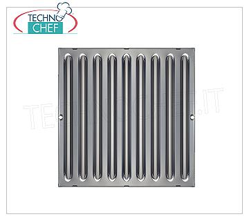 Filtro de grasa de acero inoxidable para campana extractora tipo laberinto, dim. mm.400x400x20h