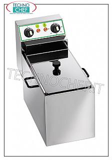 FIMAR - Technochef, freidora eléctrica, 1 tazón de lt.4, Mod.FR4 FREIDORA ELÉCTRICA DE BANCO, 1 cubeta desmontable de 4 litros, V.230 / 1, 2.5 kw, dimensiones mm. 175x440x310h