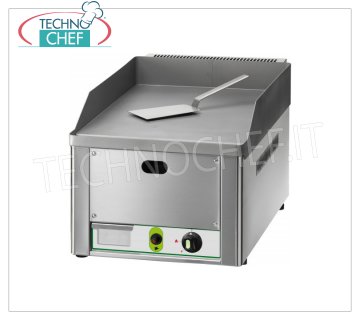FIMAR - Freidora de gas profesional sobre encimera, plato liso, modelo FRY1LM Mesa FRY TOP GAS, 1 MÓDULO con PLACA DE ACERO LISO LISO DE ARENA, alimentada por GAS METANO, suministrada con kit GLP, dimensiones externas. mm 335x600x300h