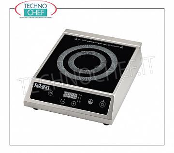 Technochef - PLACA DE INDUCCIÓN de sobremesa, SUPERFICIE INDUCTIVA Ø de 140 a 220 mm PLACA DE INDUCCIÓN de sobremesa, SUPERFICIE INDUCTIVA: diámetro de 140 a 220 mm, V. 230/1, Kw 2,7, Peso 5 Kg, dim. mm. 325x370x105h