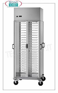 Carritos refrigerados para platos, capacidad 88 platos, paso 60 mm CARRO DE ENVASES REFRIGERADOS en versión PARRILLA DE PINTURA PINTADA de 60 mm para un MÁXIMO de 88 PLACAS con DIÁMETRO de 180 a 230 mm, refrigeración ventilada, temperatura + 8 ° / + 12 ° C, V.230 / 1, Kw 0.46, dim.mm.750x780x2030h