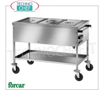 FORCAR - Technochef, Trolley cálido en baño maría, Mod. CT1758TD