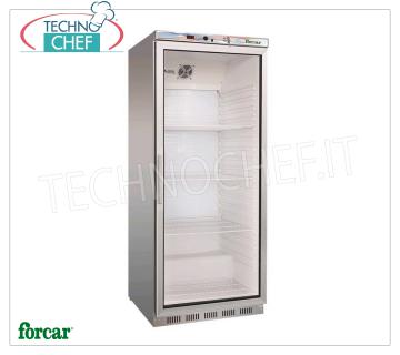 Technochef - REFRIGERADOR para BEBIDAS, 1 Puerta, Estático, Temp.+2°/+8°C, lt.570, Clase B, Mod.ER600GSS Frigorífico Profesional para Bebidas, 1 Puerta de Cristal, Línea ECO, estructura exterior en acero inoxidable, Estático, temperatura +2°/+8°C, capacidad 570 litros, Clase B, Iluminación Led, V.230/1, Kw .0,185, Peso 93 Kg, dim.mm.777x695x1895h