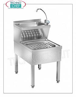 LAVABO CON CUENCO INFERIOR PARA ROPA, dim. Dimensiones mm 700 x 500 x 890 h