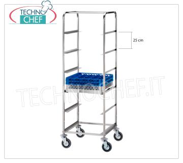 CARRITO con 6 guías para CESTA LAVAVAJILLAS