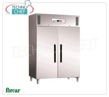 Forcar - Congelador-Congelador 2 Puertas, lt.1173, Ventilado, Temp.-18°/-22°C, Clase D, mod.G-ECV1200BT Armario Congelador 2 puertas, Profesional, estructura de acero inoxidable, lt.1173, Temp.-18°/-22°C, ECOLÓGICO en Clase D, Gas R290, Ventilado, Gastronorm 2/1, V.230/1, Kw .0,8, Peso 180 Kg, dim.mm.1340x810x2000h