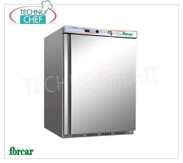 Forcar - ARMARIO congelador-congelador, lt.120, estático, temperatura -18 ° / -22 °, clase A, modelo G-EF200SS Armario refrigerador / congelador, profesional, 1 puerta, lt.120, temp.-18 ° / -22 ° C, ECOLÓGICO en CLASE A, GAS R600A, estático con ventilador interno, V. 230/1, Kw 0.105, peso 45 Kg , dim.mm.600x585x855