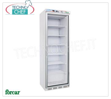 Forcar - Mueble Congelador-Congelador, ESTÁTICO con ESTANTES FIJOS DE PARRILLA EVAPORADORA, 1 Puerta, ECO, lt.350, Temp.-18°/ -22°C, Clase C, mod.G-EF400G