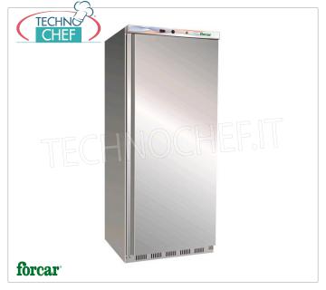 Forcar - ARMARIO congelador-congelador, lt.555, estático, temperatura -18 ° / -22 ° C, clase B, mod. G-EF600SS Gabinete para refrigerador / congelador de 1 puerta, Profesional, lt.555, Temp.-18 ° / -22 ° C, ECOLÓGICO en Clase B, Gas R600a, estático con ventilador interno, V.230 / 1, Kw 0.3, Peso 94 Kg, dim.mm.777x695x1895h