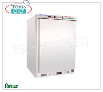 Forcar - Armario Frigorífico 1 Puerta, 130 lt, Estático, Temp.+2°/+8°C, Clase A, mod.G-ER200 Mueble Frigorífico 1 Puerta, Profesional, estructura exterior en chapa blanca, interior en ABS, 130 lt, temp.+2°/+8°C, ECOLÓGICO en CLASE A, Gas R600a, Estático con ventilador interior, V.230/1 , Kw.0,1, Peso 45 Kg, dim.mm.600x585x855h