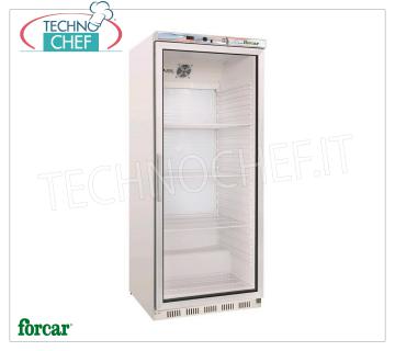 Technochef - REFRIGERADOR para BEBIDAS, 1 Puerta, Estático, Temp.+2°/+8°C, lt.570, Clase B, Mod.G-ER600G Frigorífico Profesional para Bebidas, Línea ECO, 1 Puerta de Cristal, estructura exterior en chapa blanca, Estático, temperatura +2°/+8°C, capacidad 570 litros, Clase B, Iluminación Led, V.230/1, Kw.0,185 , Peso 93 Kg, dim.mm.777x695x1895h