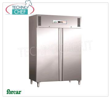 Forcar - Armario 2 Puertas, INOX 304, lt.1325, Ventilado, Temp.-2°/+8°C, Clase C, mod.G-GN1410TN