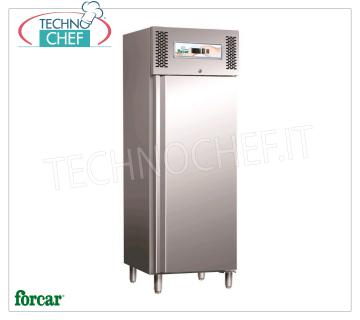 Forcar - Armario Congelador, lt.650, Temp.-18°/-22°C, Ventilado, Clase D, mod.G-GN650BT Armario Congelador 1 Puerta, Profesional, lt.650, Temp.-18°/-22°C, ECOLÓGICO en Clase D, GAS R290, Ventilado, Gastronorm 2/1, V.230/1, Kw.0,5 , Peso 138 Kg, dim.mm.740x830x2010h.