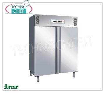 Forcar - Mueble Frigorífico Congelador INOX 304, 2 Puertas, 2 Temperaturas, mod.G-GNV1200DT
