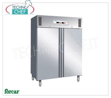 Forcar - Mueble Frigorífico Congelador INOX 304, 2 Puertas, 2 Temperaturas, mod.G-GNV1200DT Mueble frigorífico/congelador profesional de 2 puertas, estructura de acero inoxidable 304, doble temperatura -2°/+8°C, -18°/-22°C, 507+507 lt., refrigeración ventilada, gas R290, Gastronorm 2/ 1, Kw.0,255+0,75, Peso 195 Kg, dim.mm.1340x830x2010h