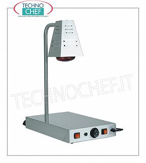 Suelo caliente con lámparas de calefacción por infrarrojos. SUPERFICIE DE ACERO INOXIDABLE CON CALEFACCIÓN POR INFRARROJOS DE LÁMPARA, temperatura ajustable de + 30 ° a + 90 ° C, GAMA COMPLETA