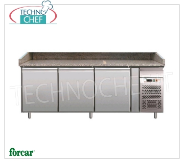 Mostrador refrigerado para pizza, 3 puertas, dim.mm.2020x800x1000h