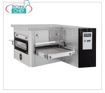 TECHNOCHEF - Horno eléctrico para túnel de pizza con correa de 400 mm de ancho, Mod. TUNNELC / 40 Horno eléctrico para pizza con túnel con correa de malla de acero inoxidable de 400 mm de ancho, cocción ventilada, rendimiento máximo de 20 pizzas / hora, V 400/3 + N, peso bruto 163 Kg, 7.8 Kw, tenue. mm. 1425x985x450h