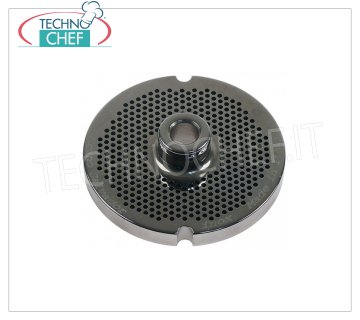 Molde perforado en ACERO INOXIDABLE para PICADORA DE CARNE Tipo 8, con agujeros de Ø 2 mm,