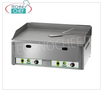 FIMAR - Freidora de gas profesional sobre encimera, doble plato liso, modelo FRY2LM FREIDORA A GAS DE MESA, DOBLE MÓDULO con MANDOS INDEPENDIENTES, PLACA DE ACERO LISO LISO CON ARENA, Suministro de GAS METANO, kit GLP suministrado, dimensiones externas. mm 665x600x300h