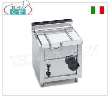 Technochef - Sartén a gas basculante manual, capacidad 60 lt, Mod.G7BR8/I Sartén basculante a gas, BERTOS, línea MACROS 700, serie HIGH-TECH MAXI, con cubeta de acero inoxidable de 60 litros, vuelco manual, potencia térmica 14,5 kW, peso 117 kg, dim.mm.800x700x900h