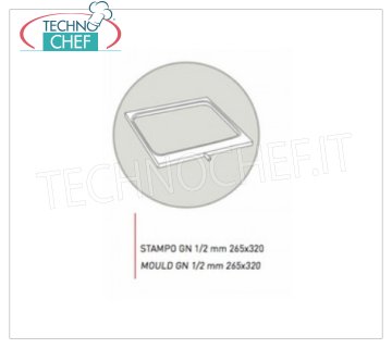 TECHNOCHEF - Molde de aluminio anticoradal, Mod.GN1 / 2 Molde anticoradal de aluminio para Mod.SEAL400 con 1 huella para Gastro-norma 1/2, mm.265x320