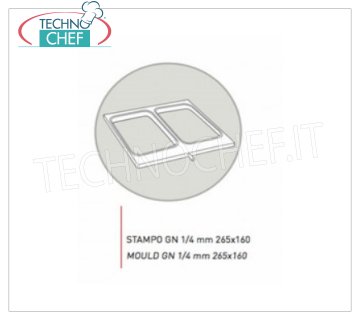 TECHNOCHEF - Molde anticoradal de aluminio, Mod.GN1 / 4 Molde de aluminio anticoradal para Mod.