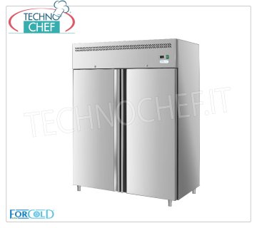 Forcold - Armario frigorífico 2 puertas, lt.1104, ventilado, temp.+2°/+8°C, clase D, mod.G-GN1200TN-FC Mueble Frigorífico 2 Puertas, Profesional, Lt.1104, Temp.+2°/+8°C, con ventilador y transportador de aire interno, ECOLÓGICO en Clase D, Gas R290, Gastronorm 2/1, V.230/1, Kw. 0,415, Peso 163 Kg, dim.mm.1340x810x2010h