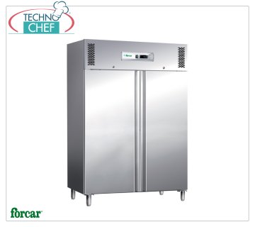 Forcar - Mueble frigorífico 2 puertas, lt.1104, ventilado, temp.+2°/+8°C, mod.GN1200TN Mueble Frigorífico 2 Puertas, Profesional, Lt.1104, Temp.+2°/+8°C, con ventilador y transportador de aire interno, Gastronorm 2/1, V.230/1, Kw.0,45, Peso 180 Kg, dim. mm.1340x800x2010h