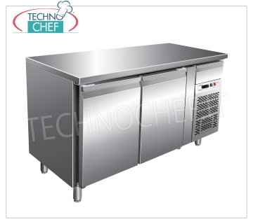 Forcar - Frigorífico de Mesa 2 Puertas, Temp.-2°/+8°C, Lt.282, Ventilado, Clase B, G-GN2100TN Mesa Mesa refrigerada 2 PUERTAS y cajón neutro, Profesional, temp. -2°+8°C, capacidad 282 litros, refrigeración ventilada, Gastronorm 1/1, ECOLÓGICO en Clase B, Gas R290, V.230/1, Kw.0,26, Peso 98 Kg, dim.mm.1360x700x860h