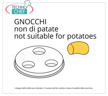 Technochef - TROQUEL PARA GNOCCHI en ALEACIÓN DE LATÓN-BRONCE