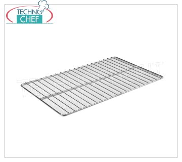 Technochef - Parrillas pasteleras de acero inoxidable, 60x40 cm, mod. GR6040AI Parrilla pastelera de acero inoxidable 18/10, dim.mm.600 x 400, para frigoríficos y hornos