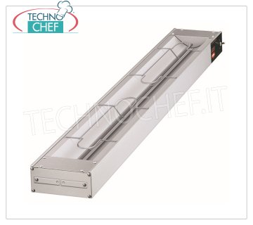 Technochef - TOP INFRARROJO CALIENTE para Estantes, Mod.GRAH Placa infrarroja HOT en marco de aluminio para estante, V.230 / 1, W.350, dim.mm.457x152x64h