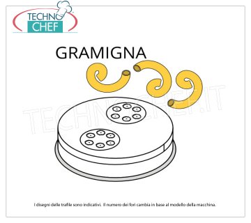 Technochef - TROQUEL GRAMIGNA en ALEACIÓN DE LATÓN-BRONCE