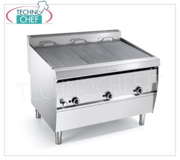 PARRILLA VAPOR GAS versión MÓVIL, 3 Módulos - ARRIS - Serie 900 - Solicitar Cotización GRILL VAPOR GAS versión armario, 3 MÓDULOS con mandos independientes con 3 ZONAS DE COCCIÓN de 390x470 mm, completo con parrilla de varillas, potencia térmica 39,00 kw, dimensiones exteriores 1195x900x850h mm